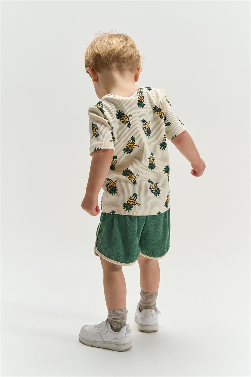 The New Siblings rib t-shirt med ananasprint – kortærmet t-shirt til børn